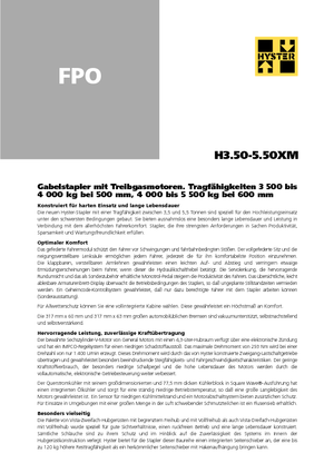 Čelní vysokozdvižné LPG vozíky Hyster H 5.00 XM