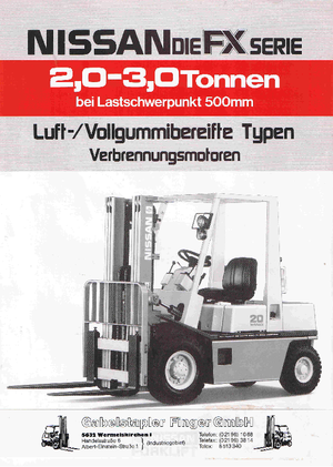 Čelní vysokozdvižné LPG vozíky Nissan PH 02 A 25 U