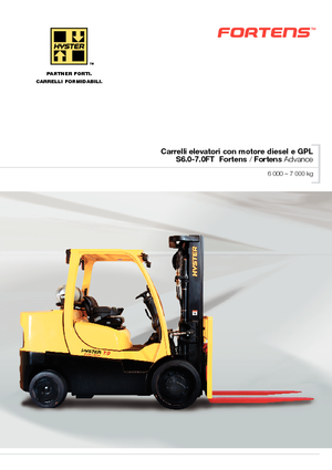 Čelní vysokozdvižné LPG vozíky Hyster S6.0FT