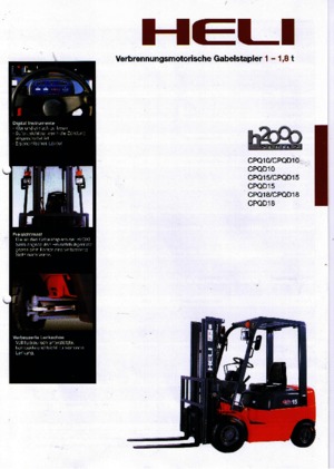 Čelní vysokozdvižné LPG vozíky Heli CPQD 15