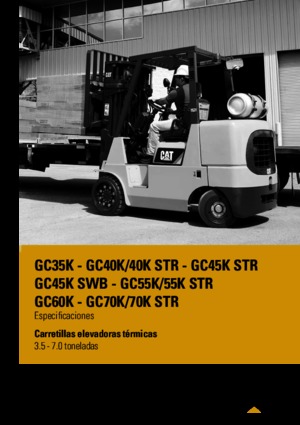 Čelní vysokozdvižné LPG vozíky Caterpillar GC70K