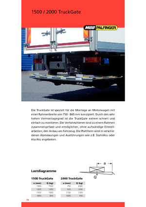 Nakládací plošiny MBB Palfinger 2000 TruckGate