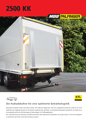 Nakládací plošiny MBB Palfinger 2500 KK