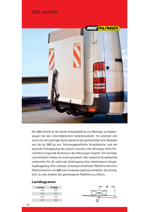Nakládací plošiny MBB Palfinger 500 minifix