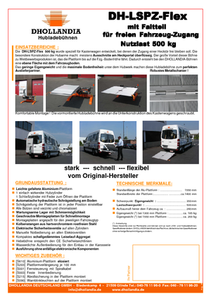 Nakládací plošiny Dhollandia DH-LSPZ Flex