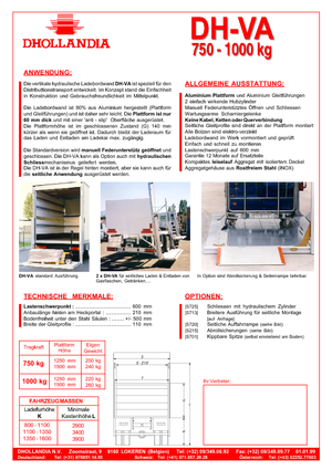 Nakládací plošiny Dhollandia DH-VA