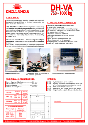 Nakládací plošiny Dhollandia DH-VA