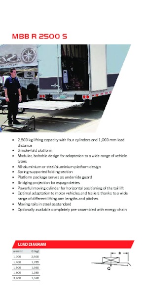 Nakládací plošiny MBB Palfinger MBB R 2500 S