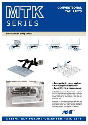 Nakládací plošiny AHT MTK 1000 ST/AL