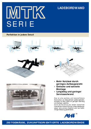 Nakládací plošiny AHT MTK 1000 ST/AL