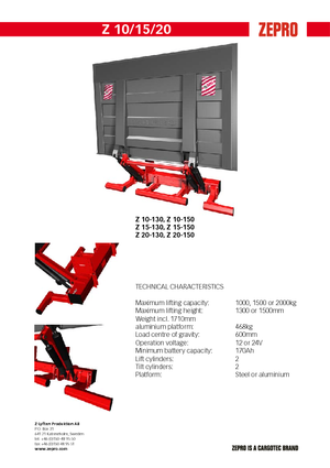 Nakládací plošiny ZEPRO Z 15-150