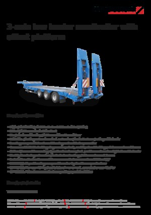 Nízkoložné návěsy Schwarzmüller 3-axle low loader semitrailer with offset platform - reinforced - extendible