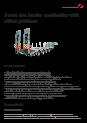 Nízkoložné návěsy Schwarzmüller 4-axle low loader semitrailer with offset platform - reinforced - extendible