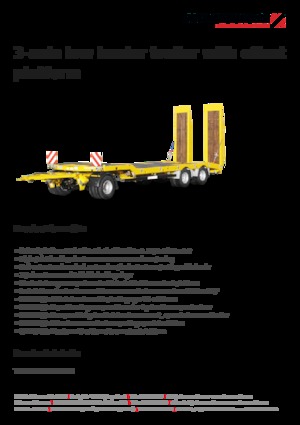 Podvalníky Schwarzmüller 3-axle low loader trailer with offset platform