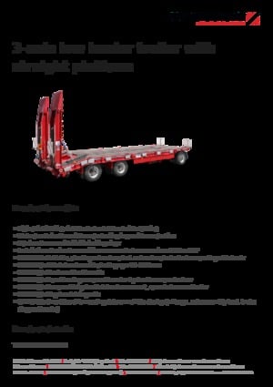 Podvalníky Schwarzmüller 3-axle low loader trailer with straight platform