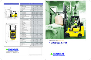 Čelní vysokozdvižné LPG vozíky Hyundai 18LC-7M