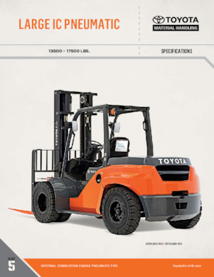 Čelní vysokozdvižné LPG vozíky Toyota 8FG70U