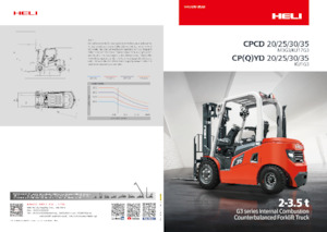 Čelní vysokozdvižné LPG vozíky Heli CPYD20