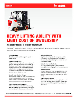 Čelní vysokozdvižné LPG vozíky Bobcat GC35S-9