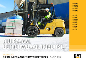 Čelní vysokozdvižné LPG vozíky Caterpillar GP35N 