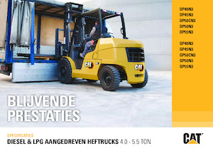 Čelní vysokozdvižné LPG vozíky Caterpillar GP50N3