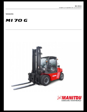 Čelní vysokozdvižné LPG vozíky Manitou MI 70 G