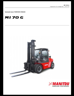Čelní vysokozdvižné LPG vozíky Manitou MI 70 G