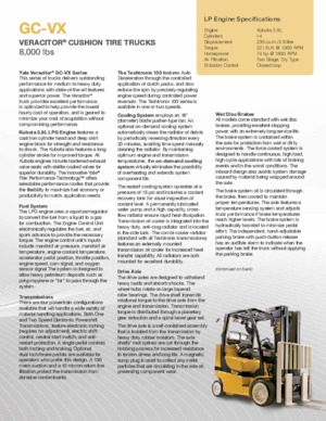 Čelní vysokozdvižné LPG vozíky Yale GC080VX