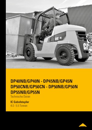 Čelní vysokozdvižné LPG vozíky Caterpillar GP40N
