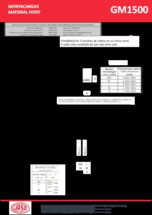 Stavební výtahy Jaso GM1500