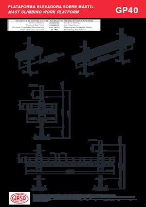 Stožárové šplhací pracovní plošiny Jaso GP40