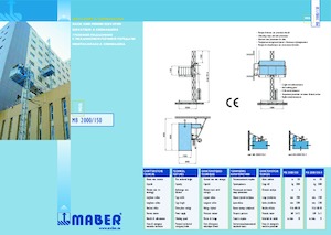 Stavební výtahy Maber MB 2000/150
