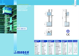 Stavební výtahy Maber MB A 2000/150