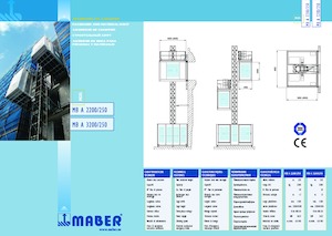 Stavební výtahy Maber MB A 2200/250 