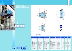 Stavební výtahy Maber MB C 2300/150