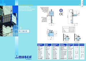 Stavební výtahy Maber MB C 500/120-M