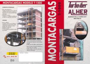 Stožárové šplhací pracovní plošiny Elevadores Alher T-1000