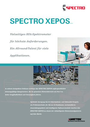 Analyzátory kovů Spectro SPECTRO XEPOS