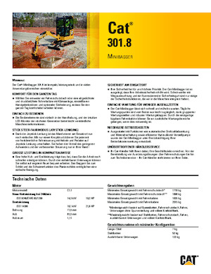 Minirypadla Caterpillar 301.8