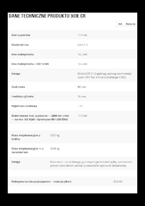 Minirypadla Caterpillar 303E CR