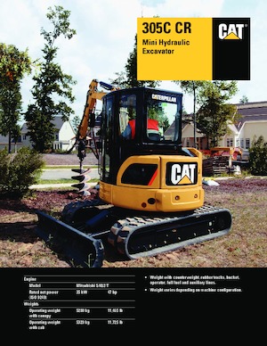 Minirypadla Caterpillar 305C