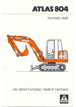 Kolová rypadla Atlas 804
