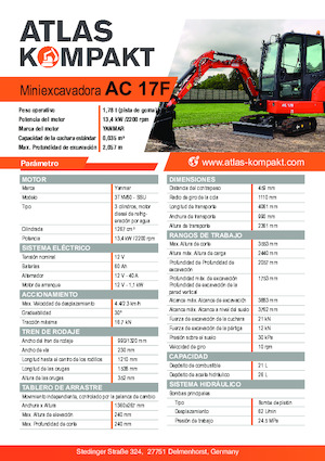 Minirypadla Atlas Kompakt AC 17F