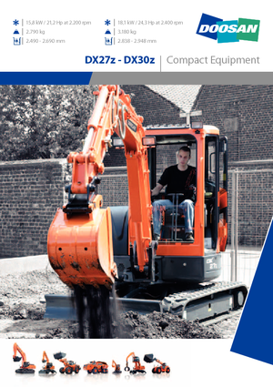 Minirypadla Doosan DX30Z