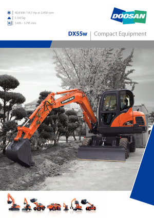 Kolová rypadla Doosan DX55W