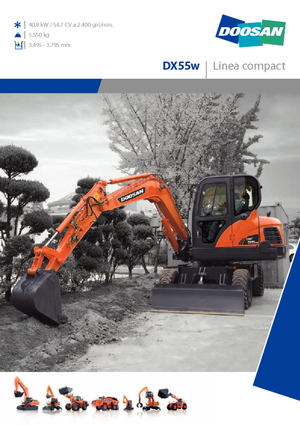 Kolová rypadla Doosan DX55W