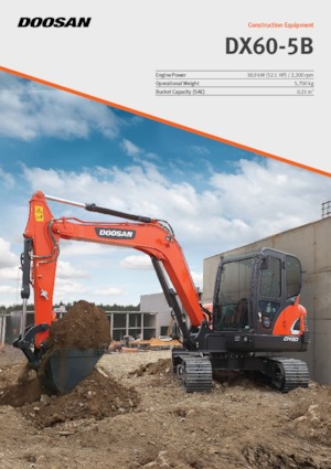 Minirypadla Doosan DX60-5B