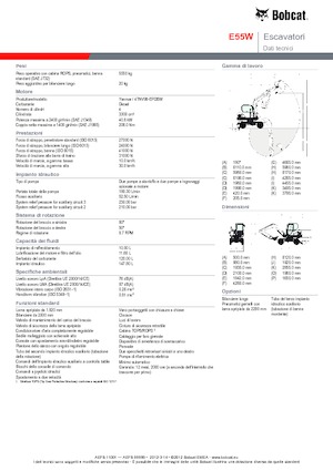 Minirypadla Bobcat E55W