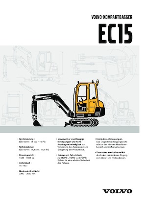 Minirypadla Volvo EC15 XR