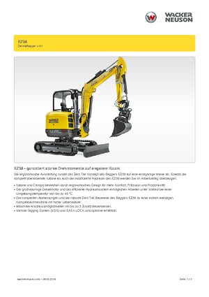 Minirypadla Wacker Neuson EZ38